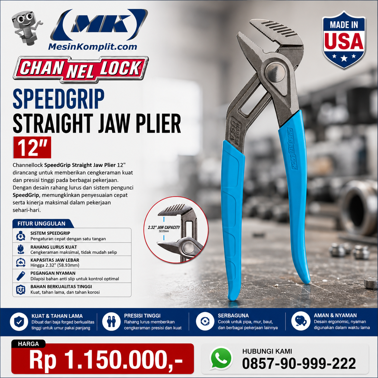 Tang Burung Channellock 1...